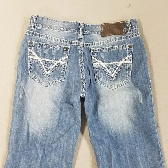 Rock & Roll Cowboy denim jeans men's 38x32 double barrel relaxed straight